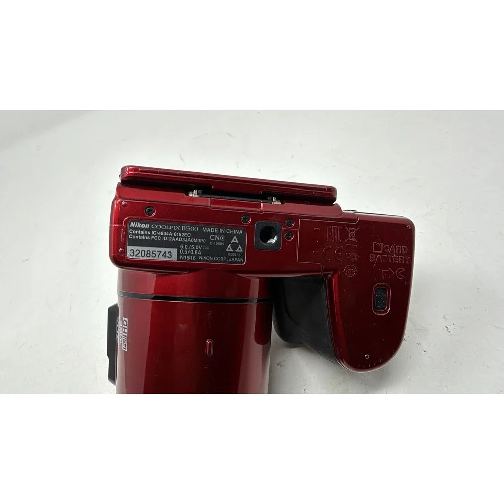 Nikon Coolpix B500 Digital Camera Red 16MP Tilt LCD HD Video 40x Zoom